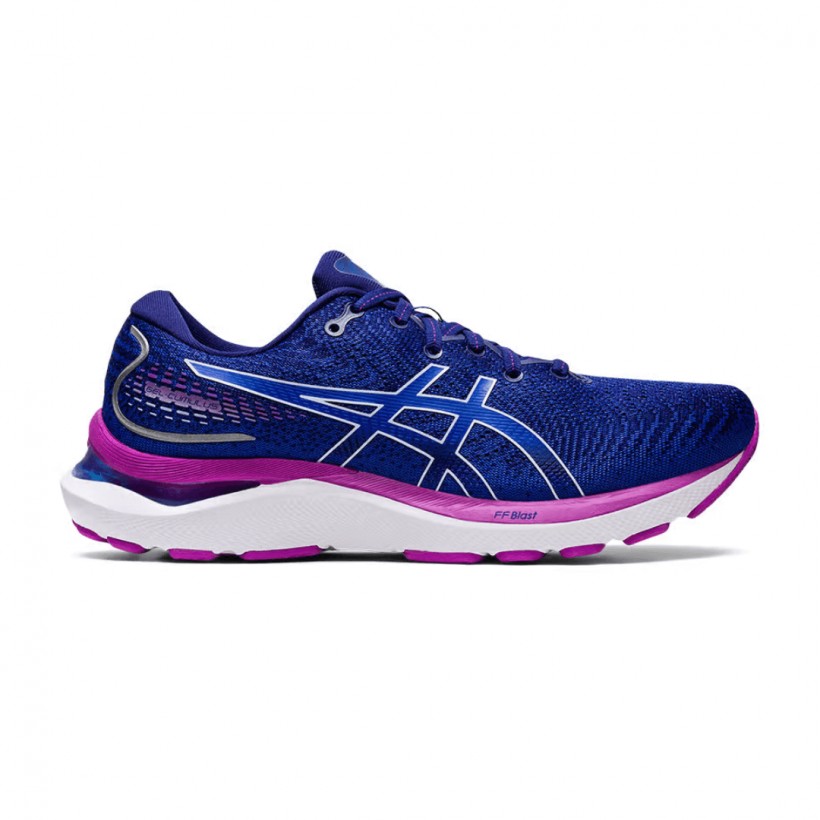 Damskie buty do biegania Asics Gel-Cumulus 24 Niebiesko-białe SS22