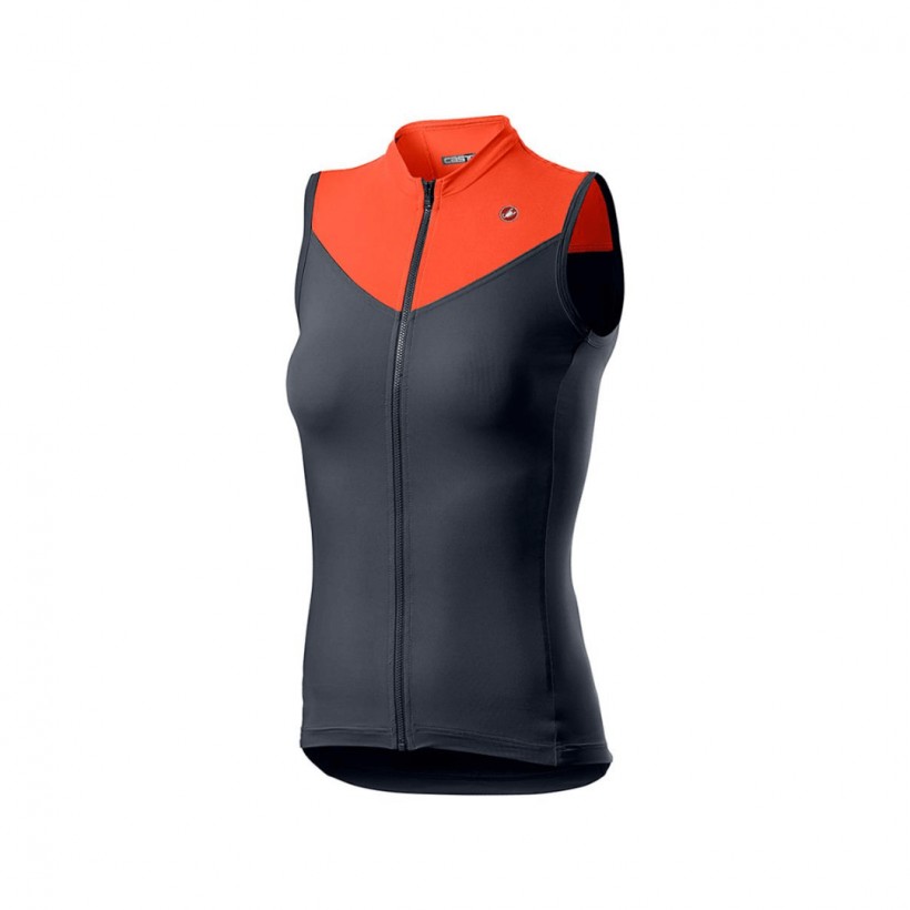 Castelli Solaris Damentrikot Schwarz Orange