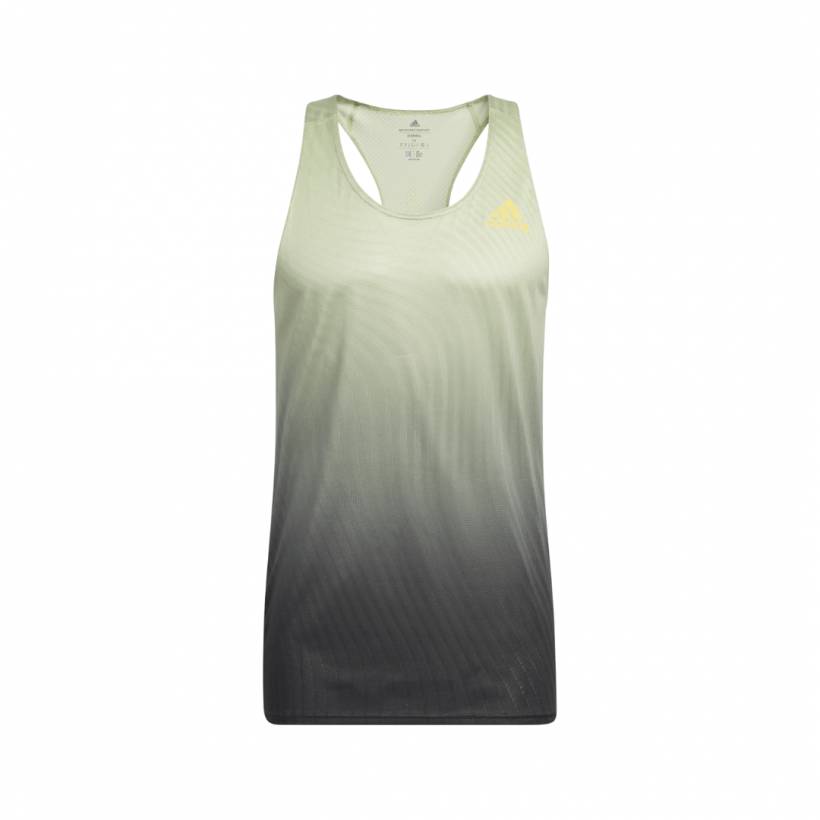 Canotta Adidas Adizero Engineered Singlet Giallo Grigia