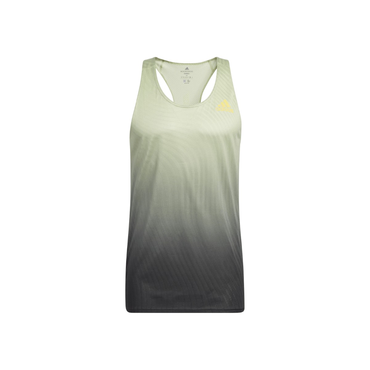Adidas Adizero Engineered Singlet - T-shirt sans manches - Jaune et gris, Taille XS