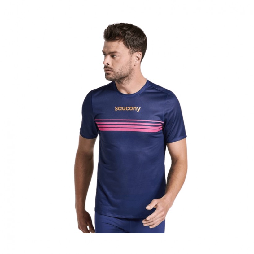 Koszulka Saucony Elite z krótkim rękawem niebieska