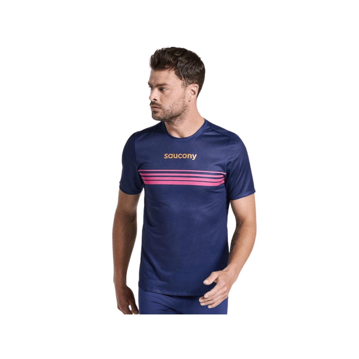 Saucony Elite Kurzarm-T-Shirt Blau, Größe S