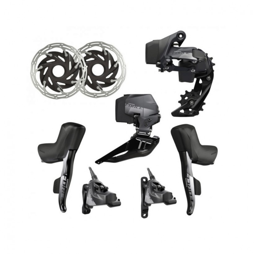 SRAM Force eTap AXS HRD FM 2x12-fach Hydro Flat Groupset