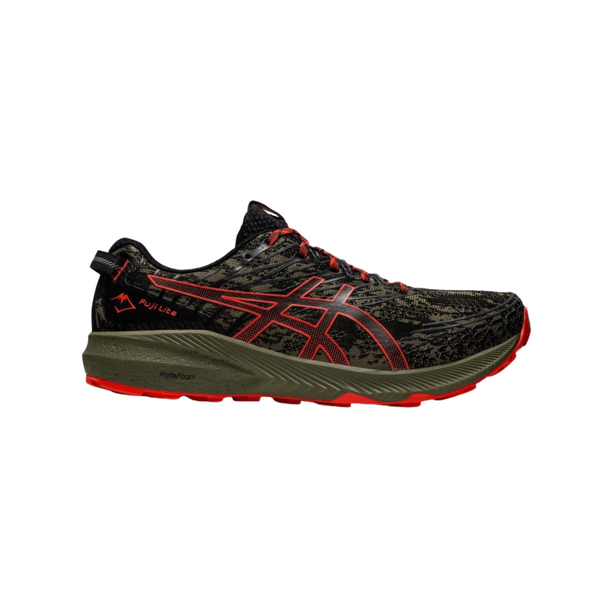 Asics Fuji Lite 3 Green Red AW22 Shoes, Size 41,5 - EUR