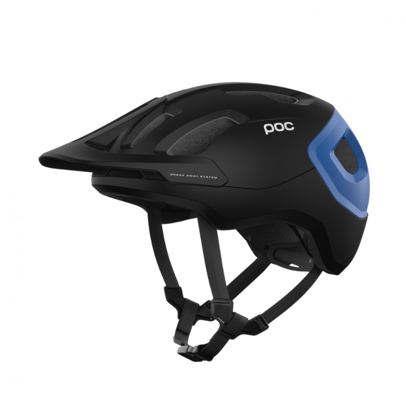 POC Axion Helmet Black Electric Blue Metallic Matte