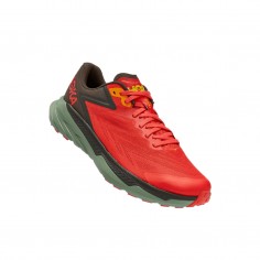 Hoka One One Zinal Shoes Red Olive Green AW22