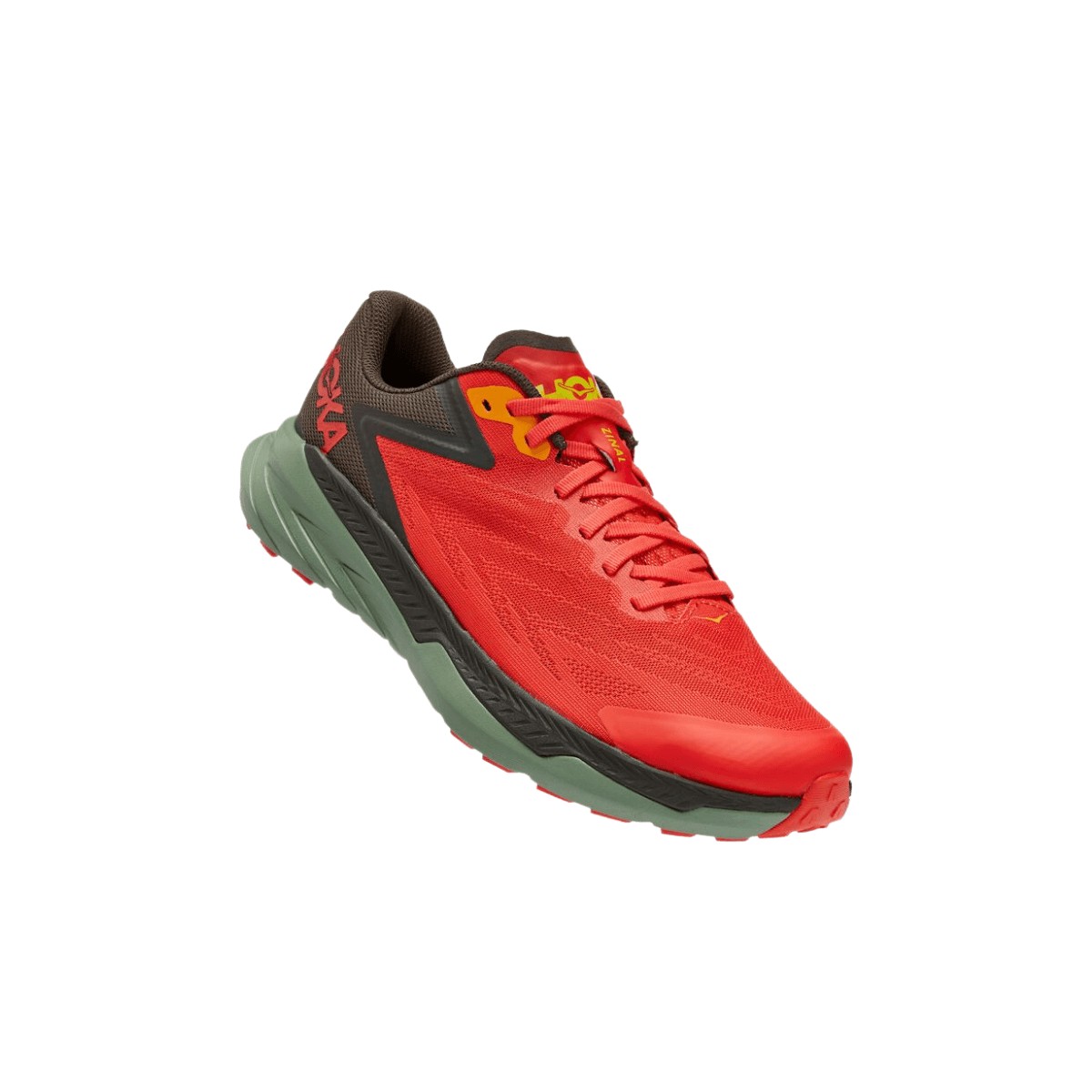 Zapatillas Hoka One One Zinal Rojo Verde Oliva AW22, Talla EU 42