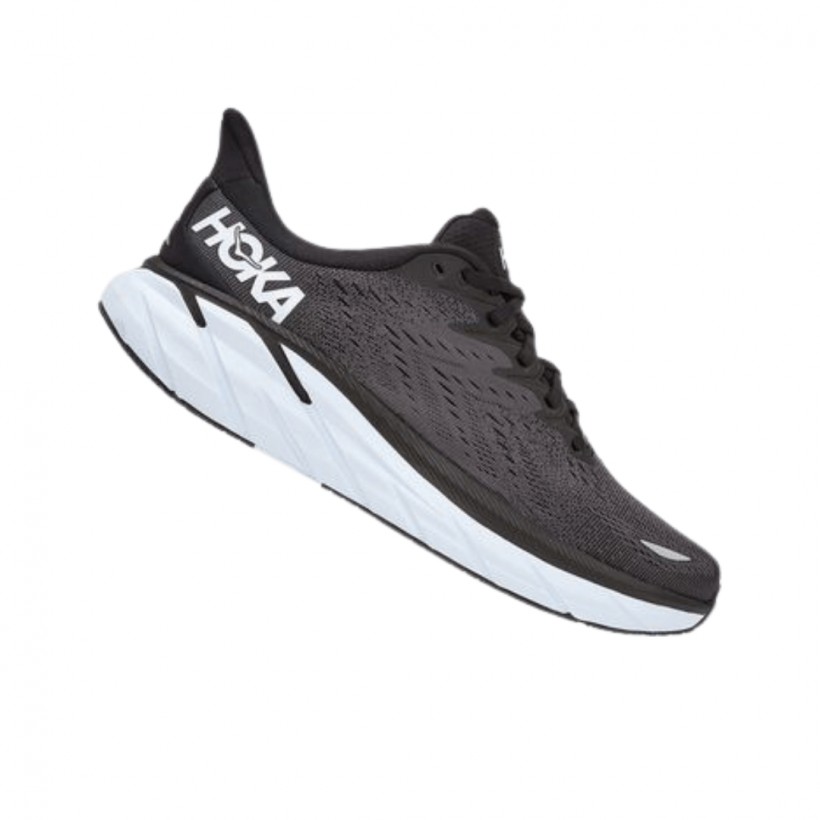 Hoka One One Clifton 8 Shoes Black White AW22