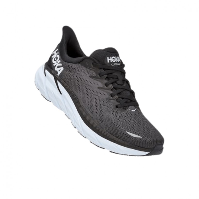 Hoka One One Clifton 8 Shoes Black White AW22