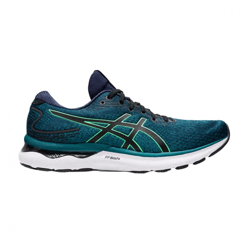 Chaussure Running Asics Gel Nimbus 24 Bleu Noir Blanche Meilleur