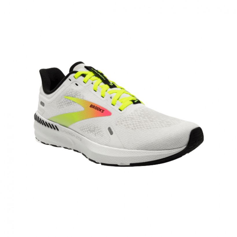 Brooks Launch GTS 9 White Pink Green AW22 Shoes