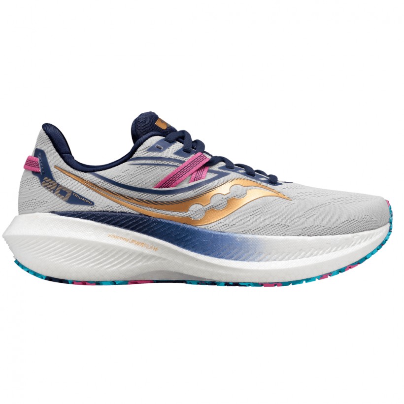 Saucony Triumph 20 blanco zapatillas running mujer