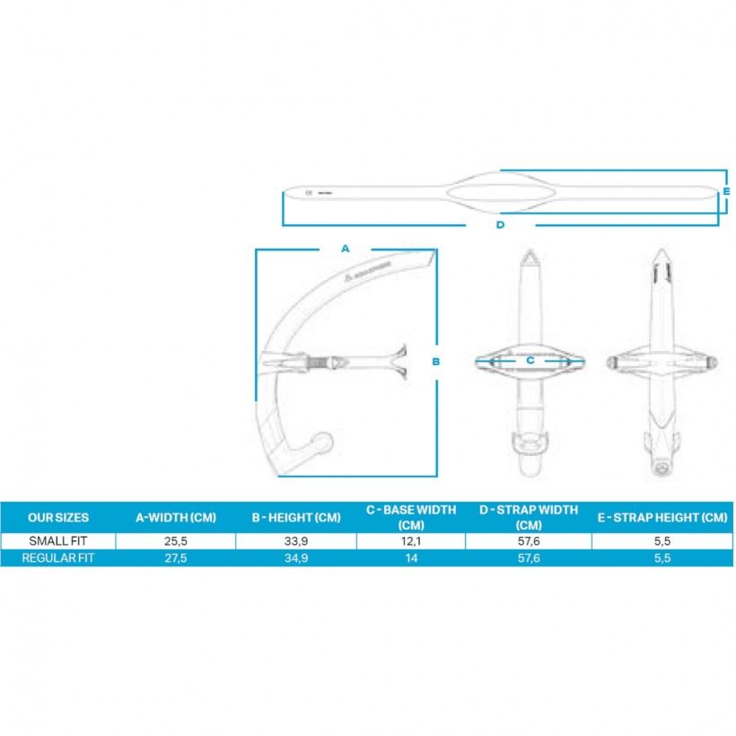 Snorkel Aquashpere Focus Blue Green BRT