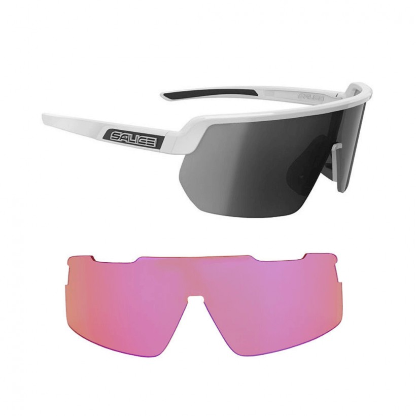 Salice 023 Occhiali Bianchi con Lenti Nere RW Spedizione gratuita