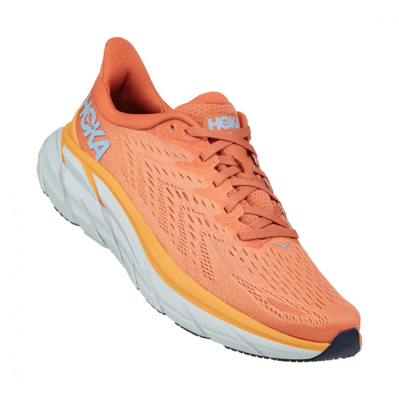 Chaussures Hoka One One Clifton 8 Jaune Orange AW22 Femme