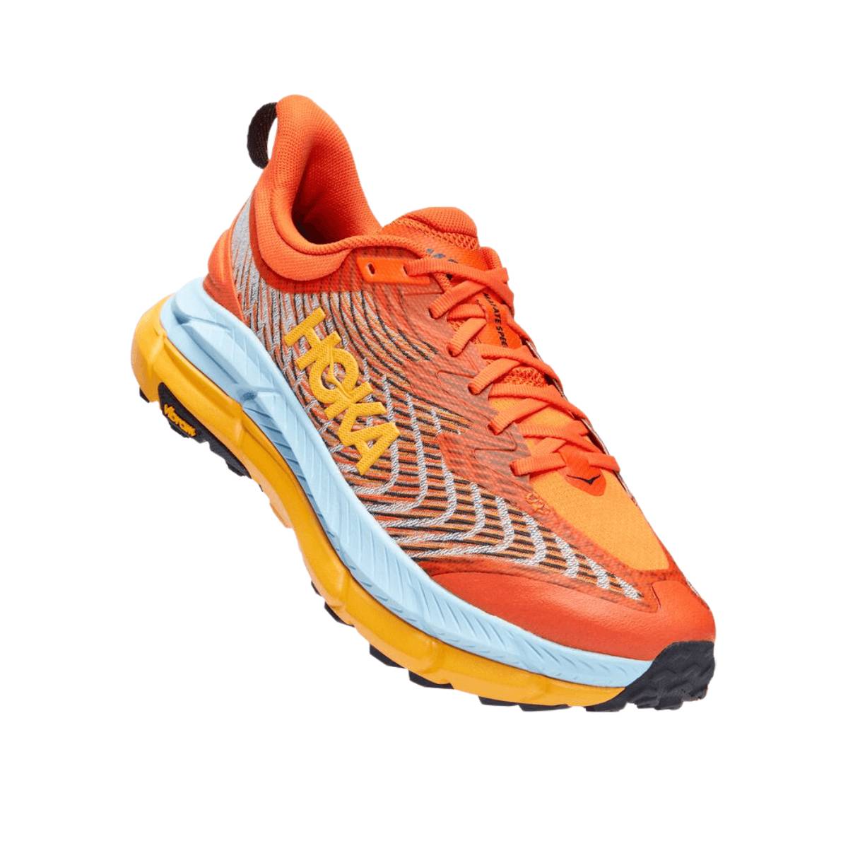 Shoes Hoka One One Mafate Speed 4 Orange Yellow AW22, Size EU 42