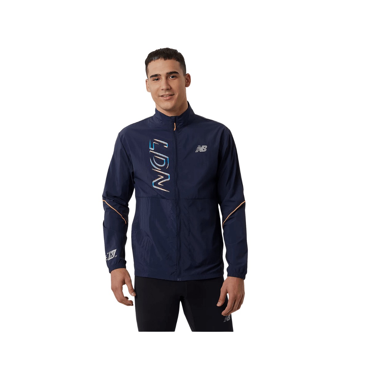 Chaqueta New Balance London Edition Printed Impact Azul, Talla S