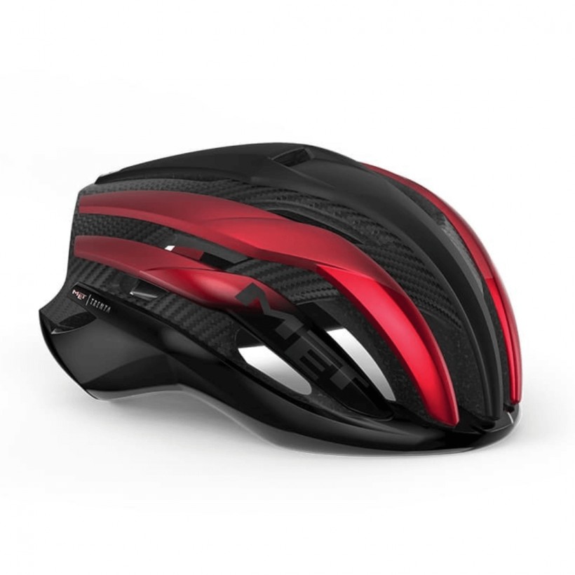 MET Trenta 3K Carbon Mips Helmet Black Red