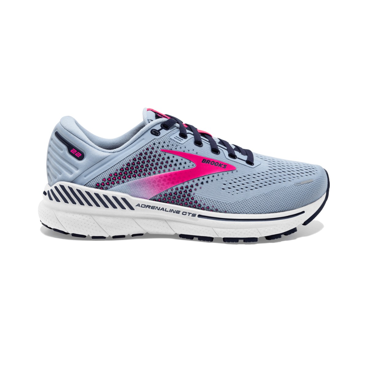 Zapatillas Brooks Adrenaline GTS 22 Azul Rosa Mujer