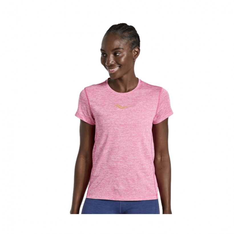 Maglietta Saucony Cronometro Donna Rosa