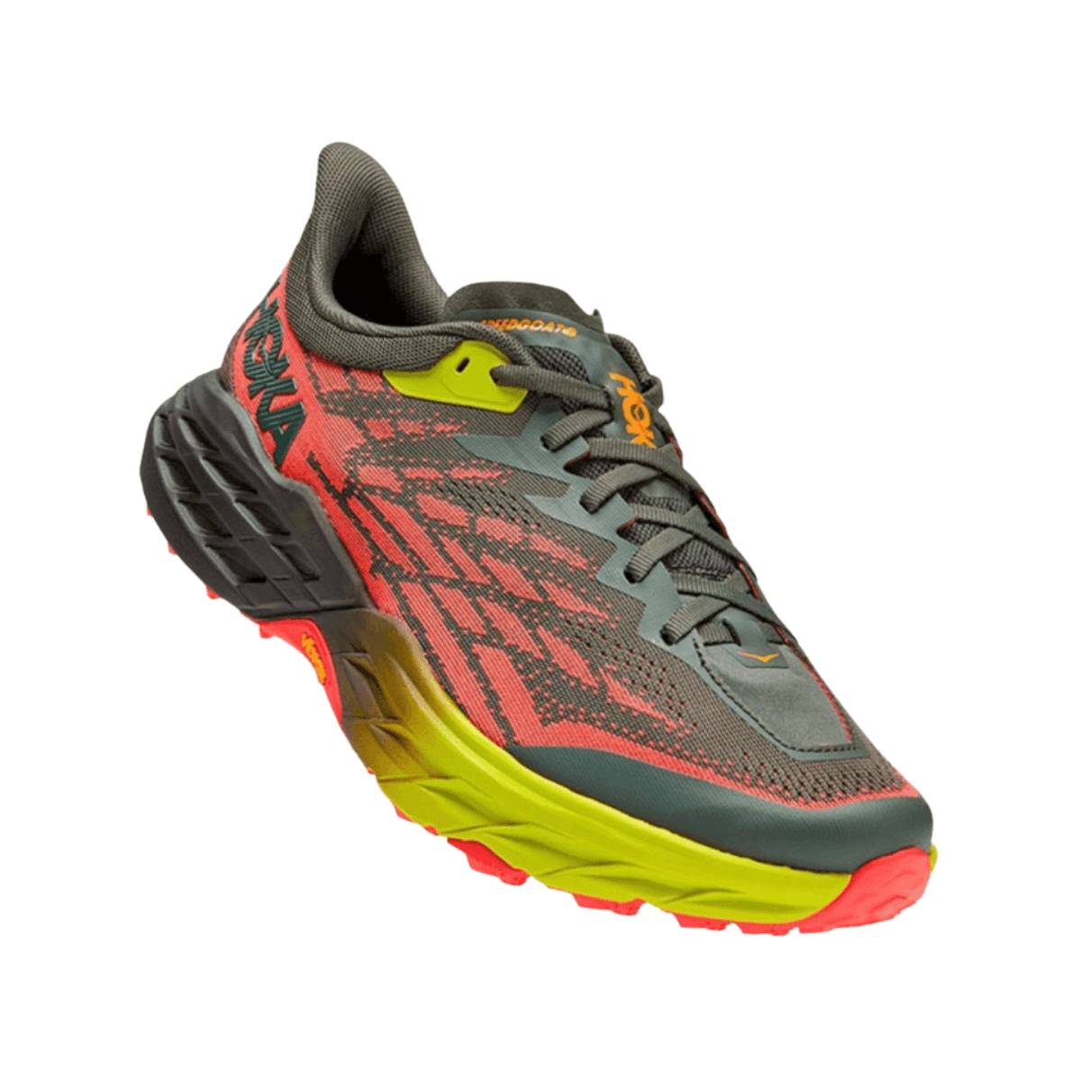 Hoka One One Speedgoat 5 Shoes Red Black AW22, Size EU 42