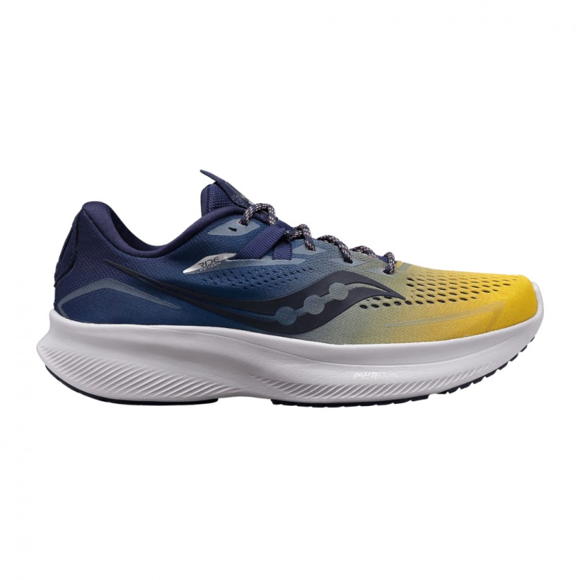Shoes Saucony Ride 15 Blue Yellow AW22 Woman