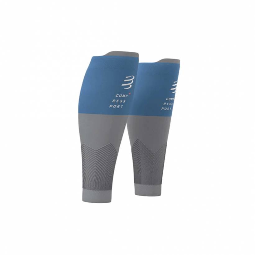 Compressport R2V2 Kompression Socken Blau Grau