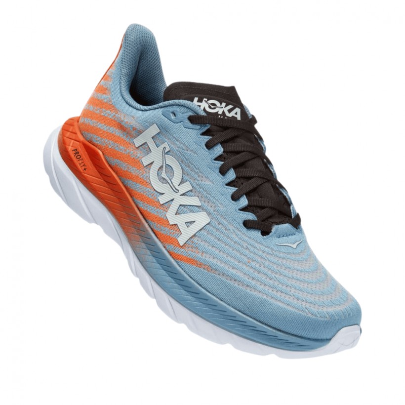 Shoes Hoka One One Mach 5 Orange Light Blue AW22