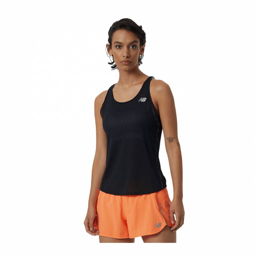 T-shirt sans manches New Balance Impact Run Noir Femme