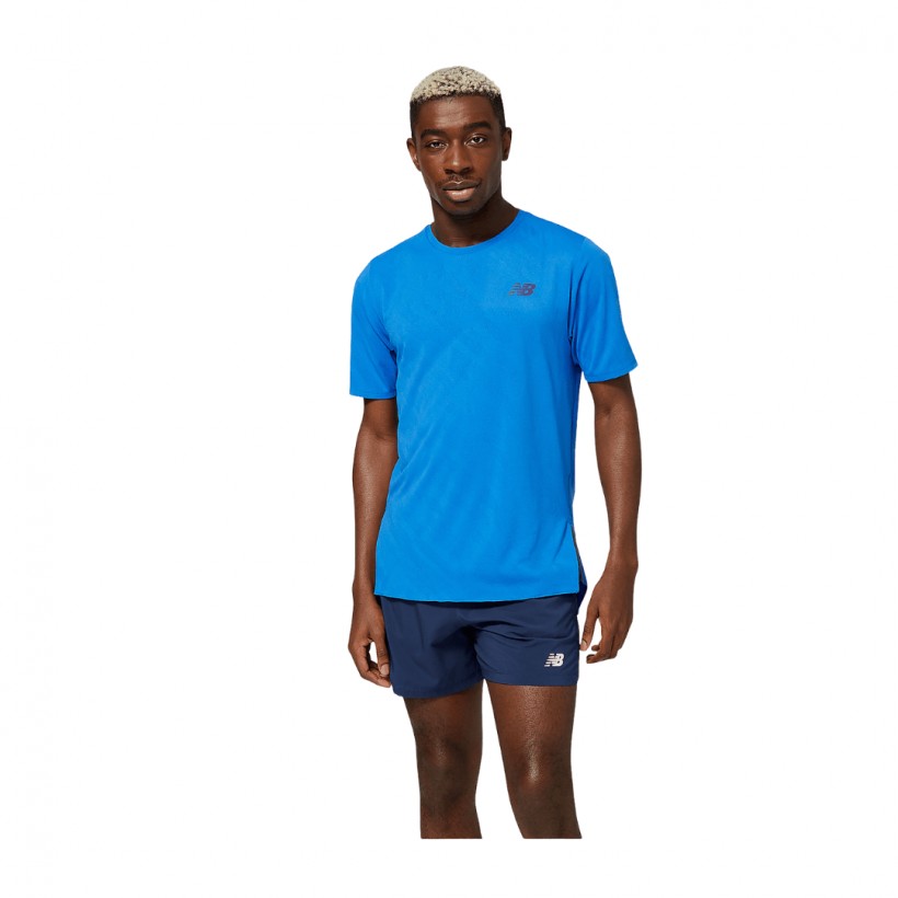 T-shirt New Balance Q Speed Jacquard Blue