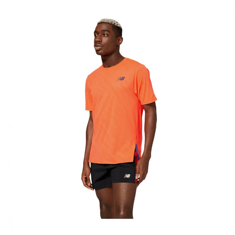 T-shirt New Balance Q Speed Jacquard Orange