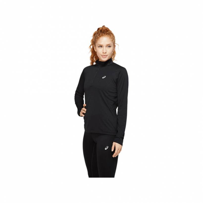 Asics Silver LS Top Long Sleeve Black Woman T-Shirt