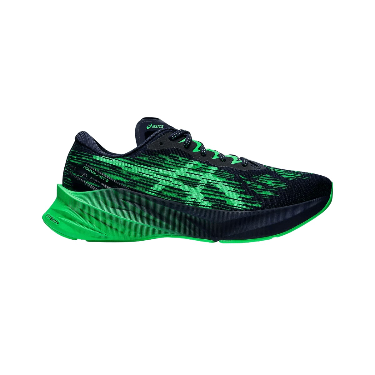 Shoes Asics Novablast 3 Black Green AW22, Size 42,5 - EUR