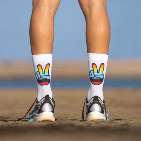 Sporcks chaussettes mains en l'air blanc