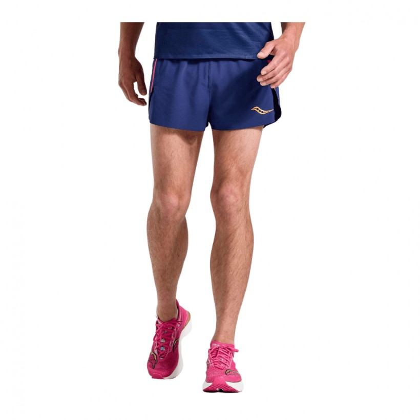 Shorts Saucony Elite Blau Rosa
