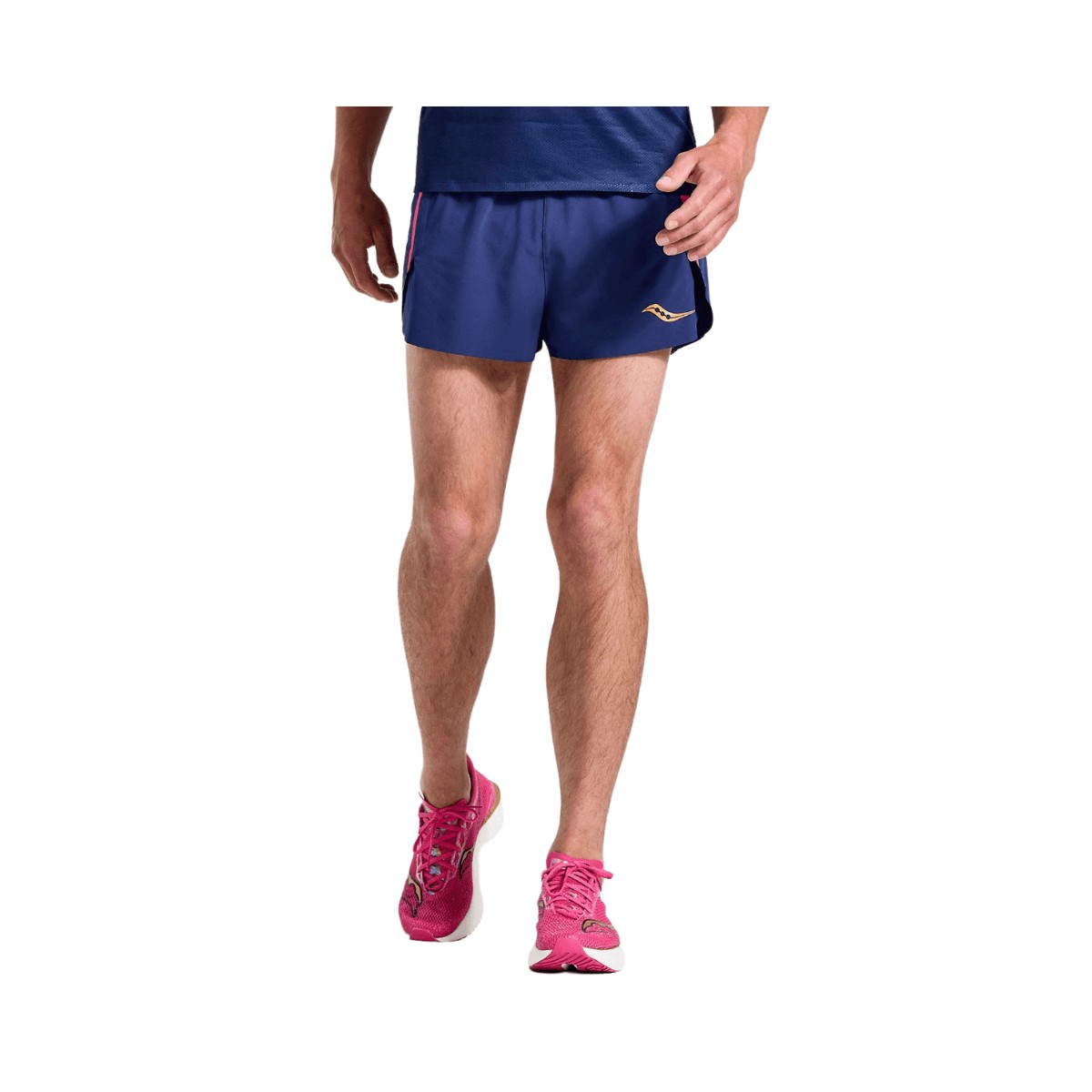 Shorts Saucony Elite Blau Rosa, Größe M