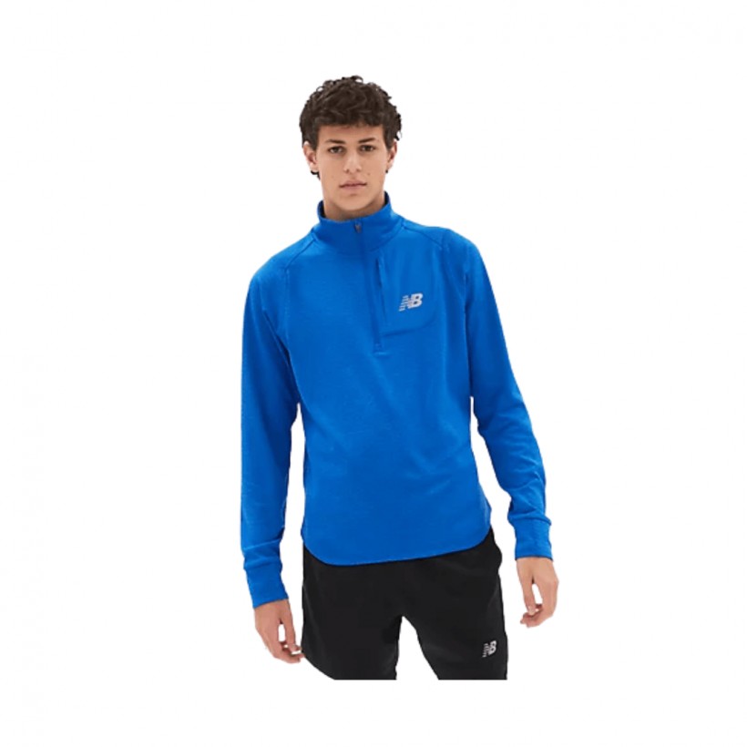 New Balance Heat Grid Half Zip Jacket Blue