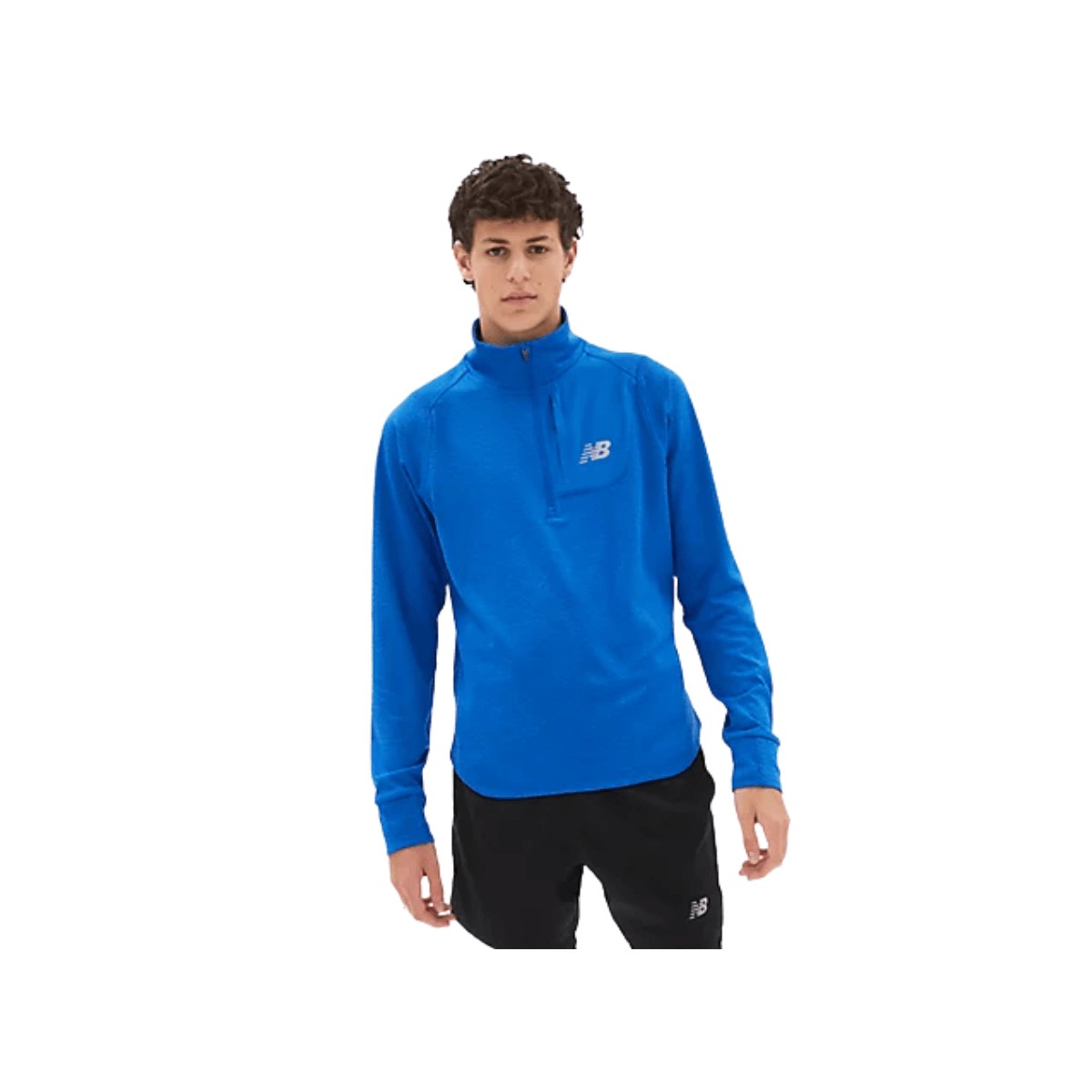 Chaqueta New Balance Heat Grid Half Zip Azul, Talla S