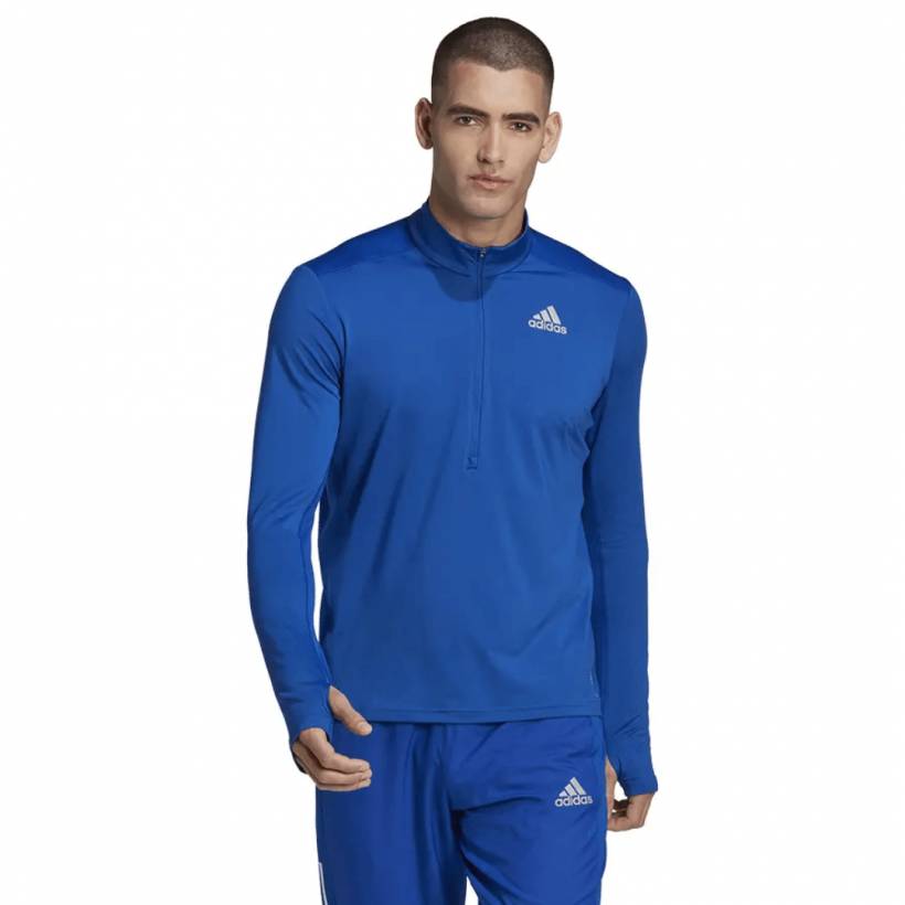 Suéter Azul Claro ZIP da Adidas Own the Run 1/2