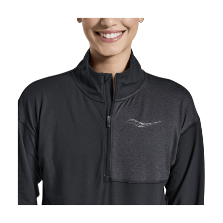 Koszula Saucony Sunday 1/4 Zip Czarny Damskie