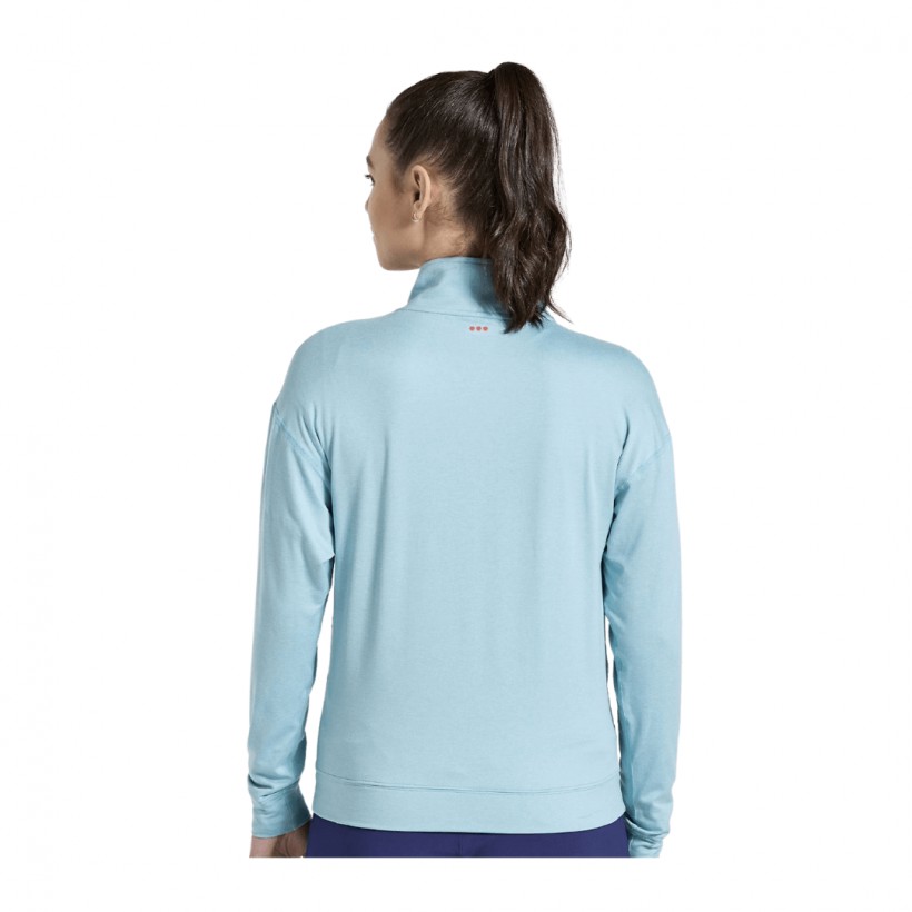 Shirt Saucony Sunday 1/4 Zip Blue Woman