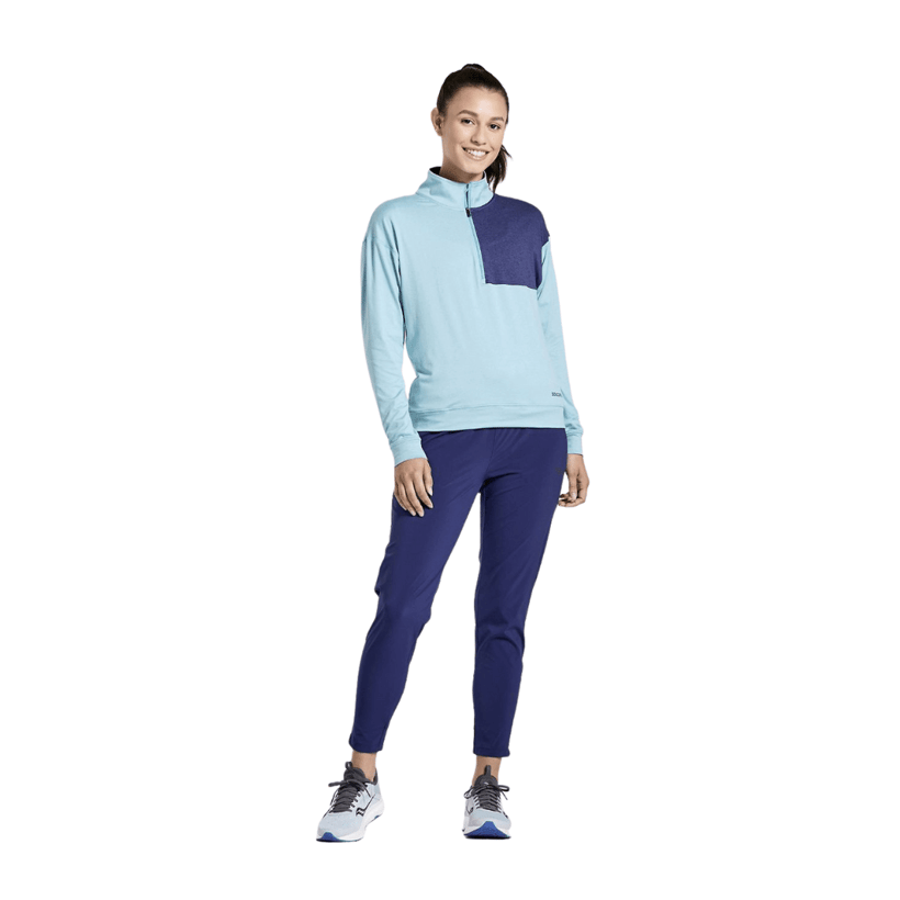 Camicia Saucony Sunday 1/4 Zip Blu Donna