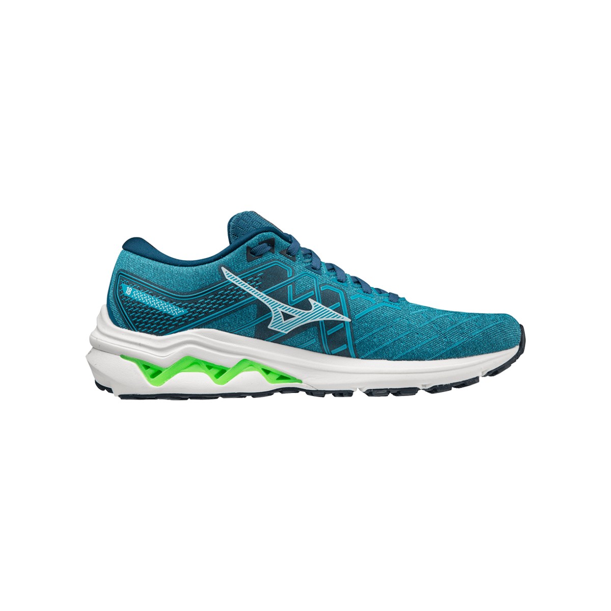 Mizuno Wave Inspire 18 Schuhe Blau Weiß, Größe 41 - EUR