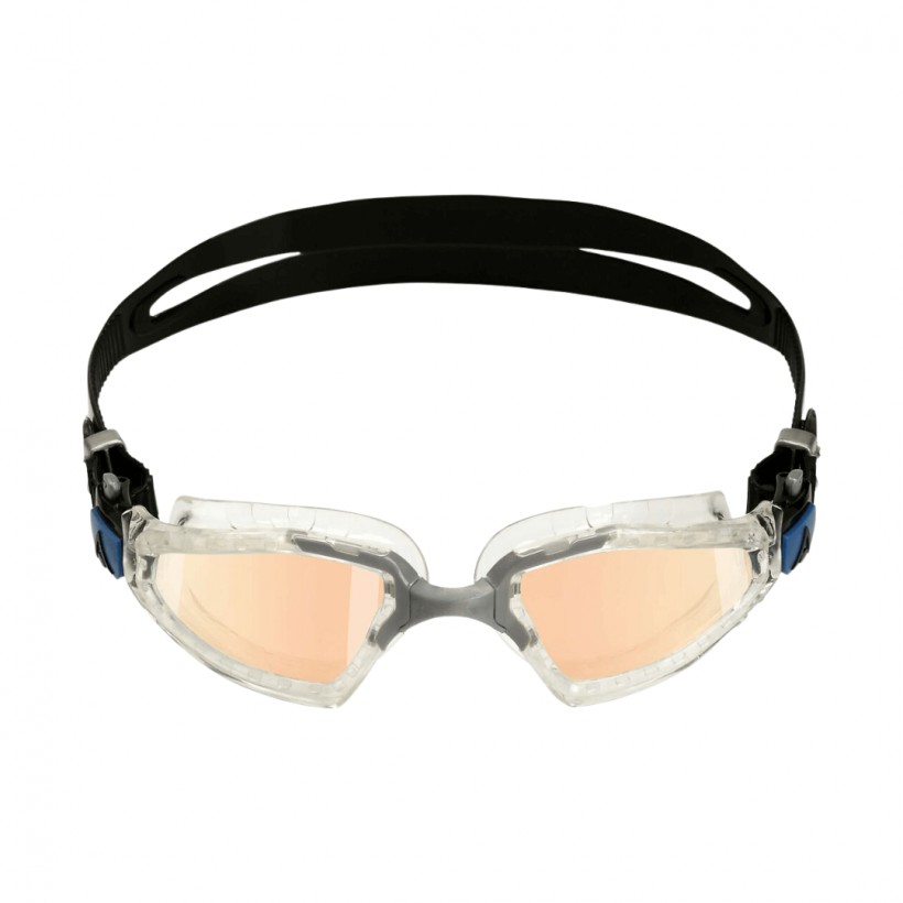 Okulary pływackie Aqua Sphere Kayenne Pro.A Białe Czarne z lustrzanymi soczewkami