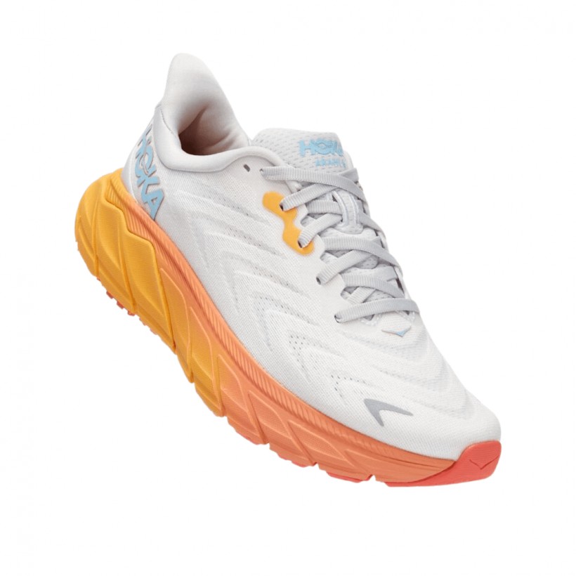 Zapatillas Hoka One One Arahi 6 Blanco Amarillo AW22 Mujer