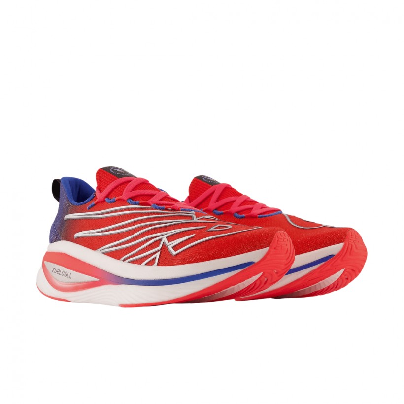 Zapatillas New Balance FuelCell SC Elite V3 NYC Maratón Rojo Azul AW22
