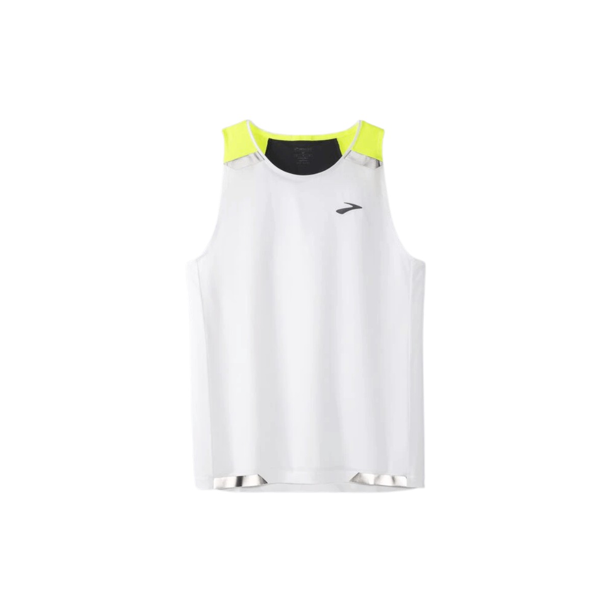 Brooks Run Visible Tank Sleeveles T-Shirt White, Size S