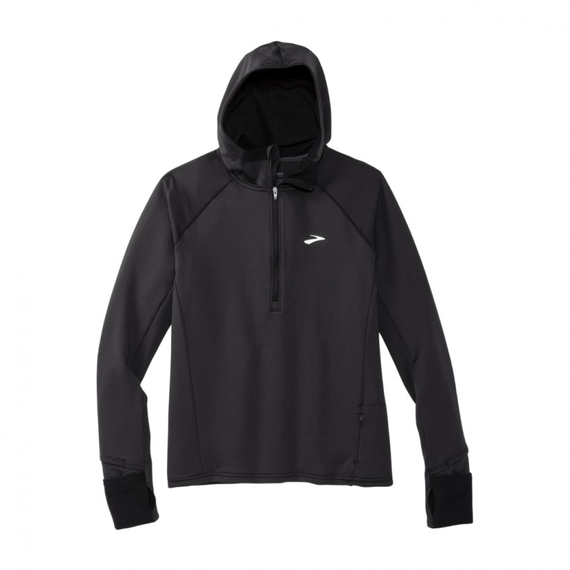 Thermal Hoodie Brooks Notch Schwarz Frau