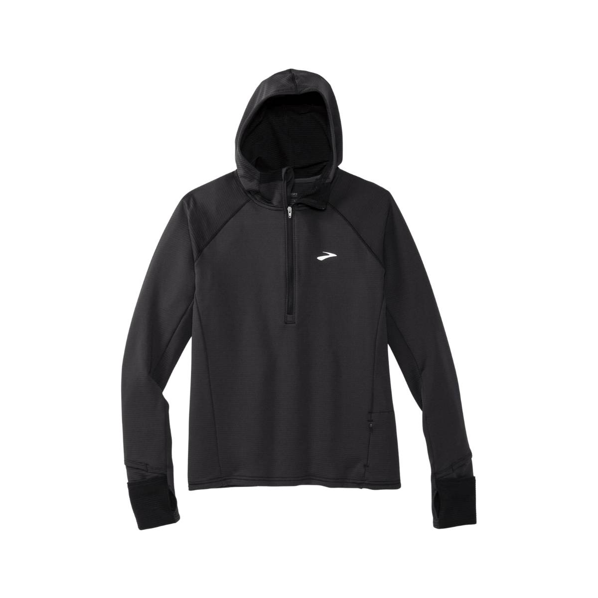 sweat thermique brooks notch noir femme, taille m