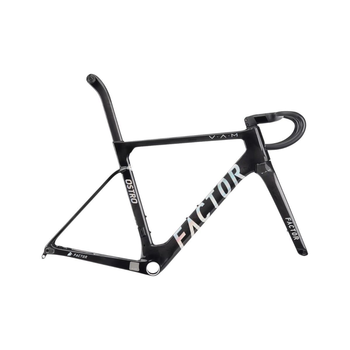 Factor Ostro VAM Disc Carbono Juego de Cuadro y Horquilla Negro Chrome, Talla 52